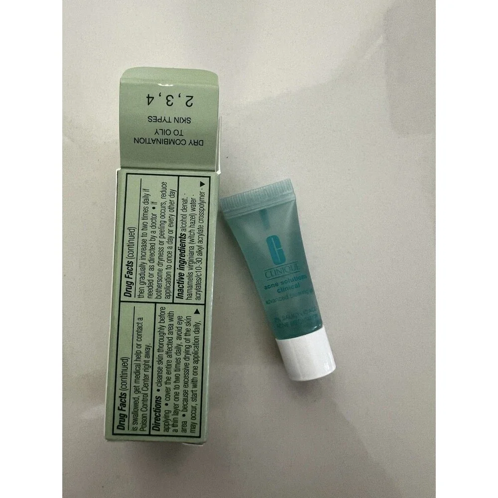 Clinique Acne Solutions Clinical Clearing Gel Mini 0.1 oz / 3ml Salicylic Acid